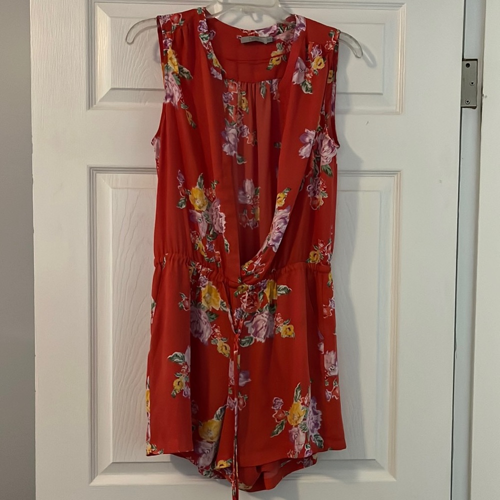 Pattern Button Up Romper